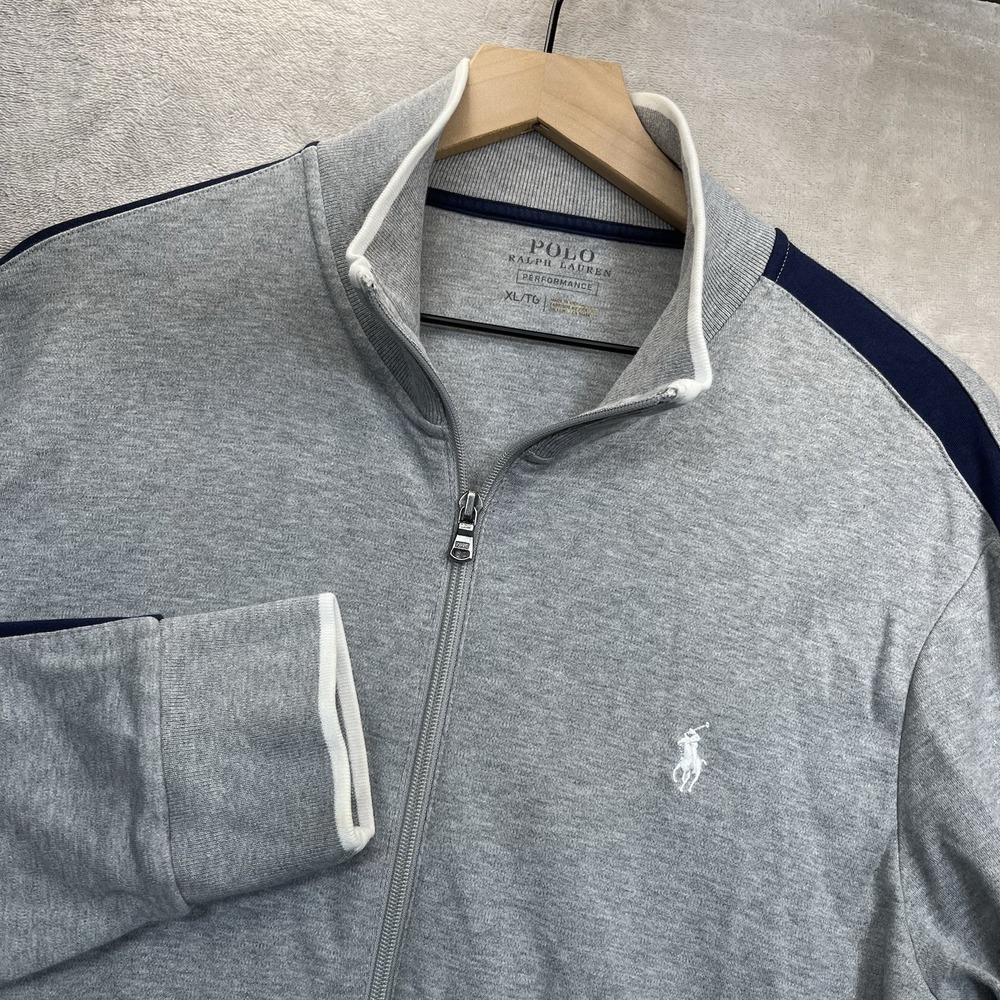 Polo Ralph Lauren Performance Womens Gray Full Zip Track Jacket Size XL‎